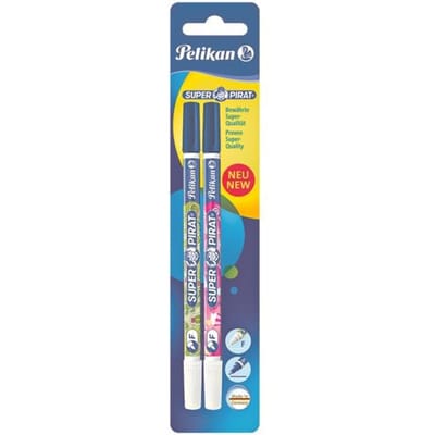 Pelikan Super Pirat vlakgum Kunststof Meerkleurig 2 stuk(s)