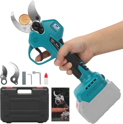 Accu Takkenschaar - Elektrische Snoeischaar - Bomen Snoeien - Borstelloze Motor - 40 mm Snijkracht - Turkoois