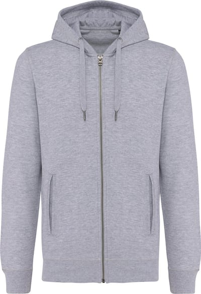 Ecologische unisex sweater met capuchon en rits Oxford Grijs - M