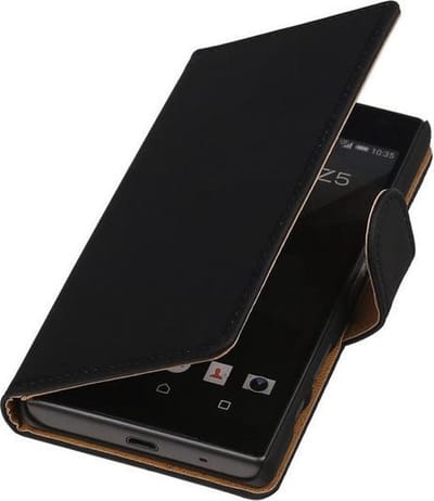 Sony Xperia Z5 Compact Zwart booktype - bookstyle - Book Case - Wallet Case - Flip Cover hoesje