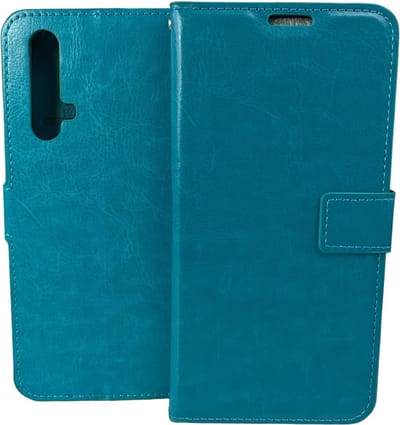 Portemonnee Book Case Hoesje Geschikt voor: Xiaomi REALME X50 5G -  turquoise