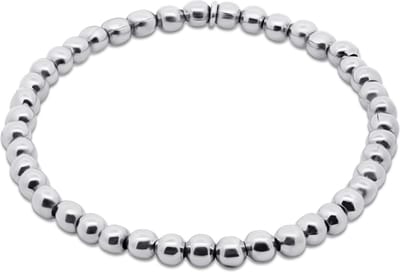 CO88 Collection - 8CB-91338 - stalen kralenarmband vrouwen - 5 mm - zilverkleurig