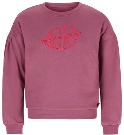 Like Flo - Danee Flo girls sweater with artwork - Mauve - Maat 104