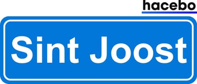 Hacebo - Plaatsnaam Sticker - 29x10 CM - Sint Joost sticker - Verkeersborden sticker - grappige cadeaus - Sint Joost