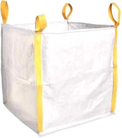 Big Bag Bulkcontainer - Grote Opslagzak - Bouw en Tuin - 1000 kg Draagvermogen - 60x60x60 cm - Wit