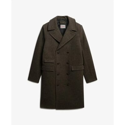Superdry - The Merchant Store - Wollen Lange Jas - Heren - Jassen