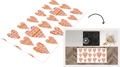 Keukenloper - Loper keuken - Hart - Zuid-Amerika - Patronen - 120x60 cm - Keukenloper vinyl