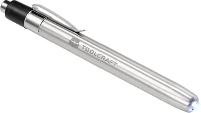 TOOLCRAFT TO-7429866 Penlight werkt op batterijen Zilver