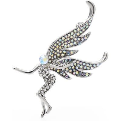 Strass Engel Voor Dames Unisex Kleur Sexy Fee Figuur Casual Feest Broche Speld Cadeaus gray