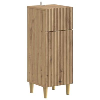 vidaXL - Badkamer - Opbergkast - ARNHEM - Artisanaal - eiken - 30 - x - 31 - x - 80 - cm