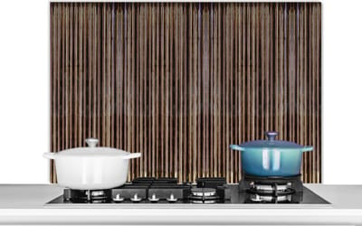 Spatscherm keuken 100x65 cm - Kookplaat achterwand Roest - Patronen - Golfplaat - Muurbeschermer - Spatwand fornuis - Hoogwaardig aluminium