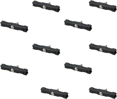 Matverbinder U-vorm - Hekverbinding metaal - Hekken plaatsen - Gepoedercoat staal - 9 cm lengte - Antraciet