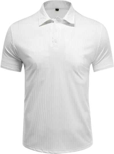 Allthemen Heren Polo Slank Model - Halfknopen Strepen - XL
