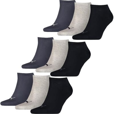 Puma Sneakersokken Plain 9-pack Navy / Grey / Nightshadow Blue-35/38