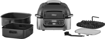 Ninja AG301EU - Airfryer XXL - 2-in-1 Grill & Hetelucht Friteuse - 5,7 liter - Grijs/Zwart