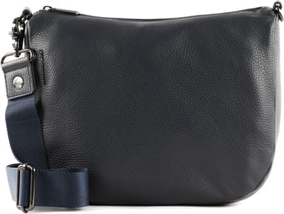 MANDARINA DUCK Leren Schoudertas Mellow Leather Hobo Bag Dress Blue Donkerblauw