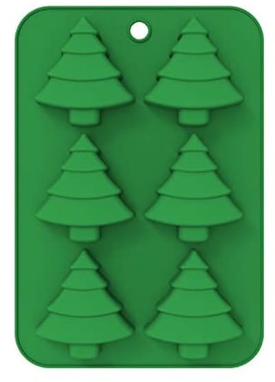carmdering - Christmas Boom Siliconen Vorm - Kerstboom Bakvorm - Siliconen Mould - 6 Holen Ontwerp - Temperatuurbestendig -60 Tot 240 Graden - Voedselveilig Silicone - Flexibel En Duurzaam - Geschikt Voor Oven En Vriezer - 1 Stuk