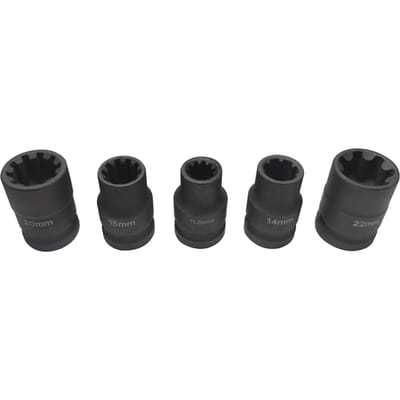 Remklauw Socket Set 5PCS Remblokschroef Vervanging voor VW Porsche black