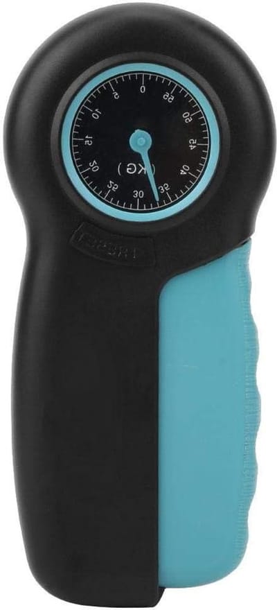 Allecto - Polsversterker - Handtrainer - Mechanische polsversterking - Gripkrachtmeting - ABS - Fitness en fysiotherapie - Zwart - Polskrachtmeter - Geschikt voor volwassenen - Revalidatie