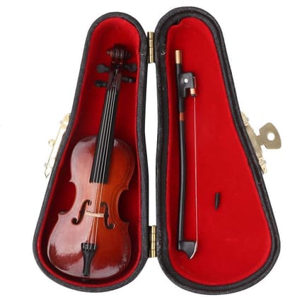 Muziekmodel Cello - Miniatuur Instrument - Poppenhuis Decoratie - Handgemaakt Lindehout - 10 cm