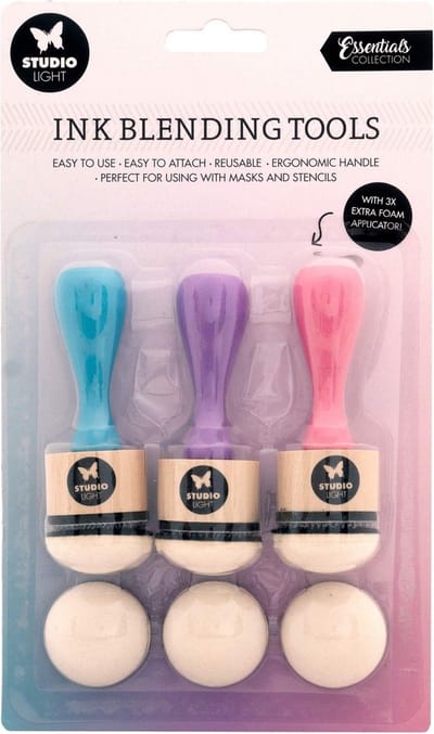 Studio Light Essentials ink blending tools + replacement foam pads - 30 mm