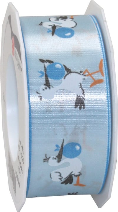 Lint 20 meters / 4 cm: geboorte jongen, ooievaar, blauw