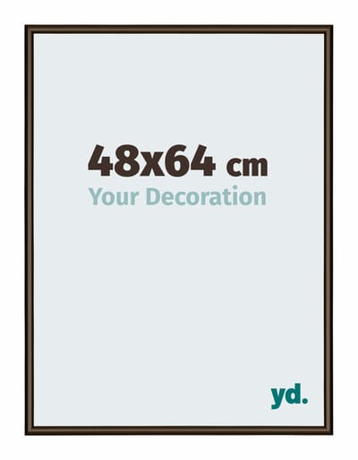 Your Decoration - Fotolijst 48x64 cm - Aluminium - Walnoot Structuur - New York