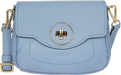 BRIC'S Leren Schoudertas Gondola Gardenia Bag Violet Lichtblauw
