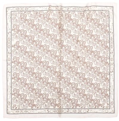 Bijoutheek Sjaal (Fashion) Vierkant Zijdezacht Paisley Zon Beige
