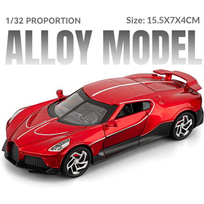 1:32 La Voiture Noire Auto Imitatie Echte Legering Spuitgiet Sportwagen Model Kinderspeelgoed Auto Ornament Cadeau