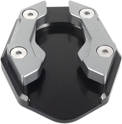 Scooter Motor Fietsstandaard Verlengvoet Zijstandaard Verlengkussen Steunplaat Antislip Vergrote basis(Dark Grey)