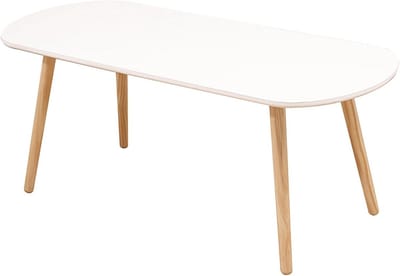 Salontafel - Koffietafel Woonkamer - Centrum van de kamer - Scandinavisch design - 110 x 50 x 45 cm - Wit