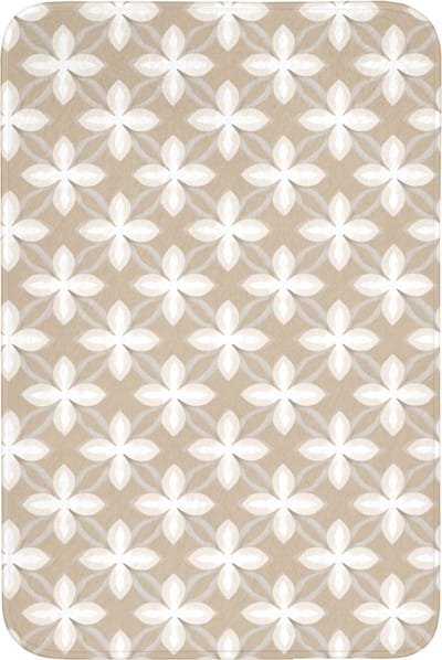 Badmat 60x90 cm - Antislip - Patroon - Symmetrisch - Beige - Badmatten voor badkamer - Badkamermat - Douchemat - Badkamer mat