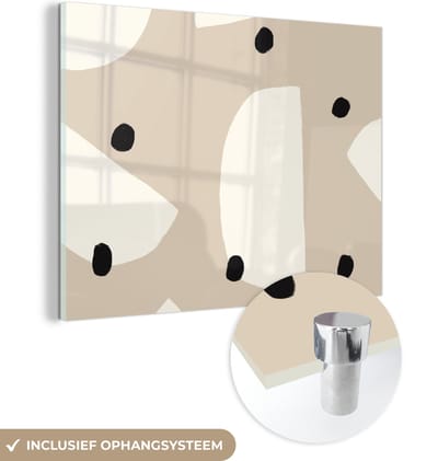 MuchoWow® Glasschilderij 120x90 cm - Schilderij acrylglas - Pastel - Abstract - Design - Foto op glas - Schilderijen