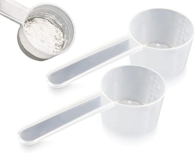 Meetlepels set van 2, transparante doseerlepels met schaalverdeling, ideaal voor poeders en vloeistoffen, perfect voor eiwitpoeder en koffiewassen