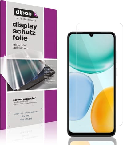 dipos – 4x Beschermfolie geschikt voor Honor Play 10A 5G | Krasbestendige & heldere Screenprotector Ultra-Thin