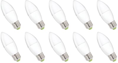Spectrum LED Kaarslamp E27 6W - 230V - 540 Lumen - 4000K Neutraal Wit - Natuurlijk Licht - Energiezuinig - 10 stuks