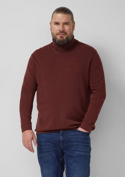 Trui met col roulé en geribbelde randen s.Oliver