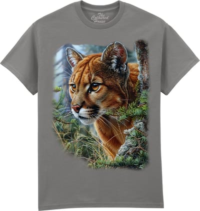 Puma Bergleeuw Mountain Lion Portrait The Coloured House T-shirt M