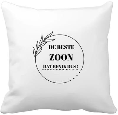 Akyol - de beste zoon dat ben ik dus Kussen hoes - Zoon - beste zoon - liefste zoon - verjaardag - cadeau - kado - bedankje - geschenk - 40 bij 40 cm
