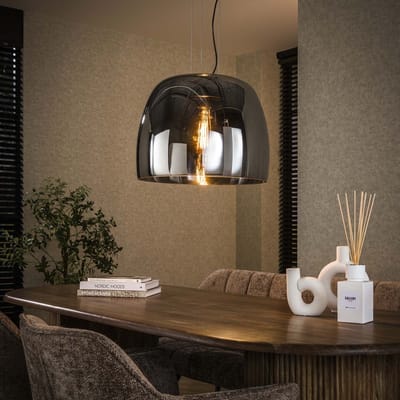 PS-Collection Drift Glass XL 1L Hanglamp - 48x48x150cm - Smoke Grey Glas - hanglampen eetkamer, hanglamp zwart, hanglampen woonkamer, hanglamp slaapkamer, hanglamp rotan, hanglamp hout, hanglamp industrieel