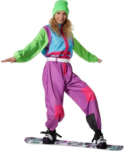 dressforfun - dameskostuum retro 80er 90er ski pak - S - Verkleedkleding carnaval - Halloween - Verkleden - Feestkleding - Carnavalskleding - Feest - Partykleding
