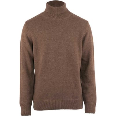 Kronstadt Andrew wool neck knit brown mel ks3133