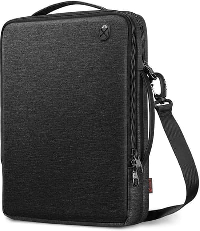 Schoudertas voor 13,6 inch MacBook Air en Pro, 13,3 inch MacBook en Surface Pro met elektronica-organizerzak en beschermende functie