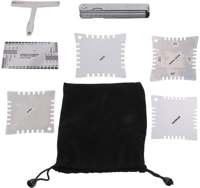 Allecto - Gitaar Luthier Gereedschap - Nauwkeurige String Action Ruler - Roestvrijstaal - Hoogte Radius Meten - Gitaar Set Up Tool Kit - Geschikt v...