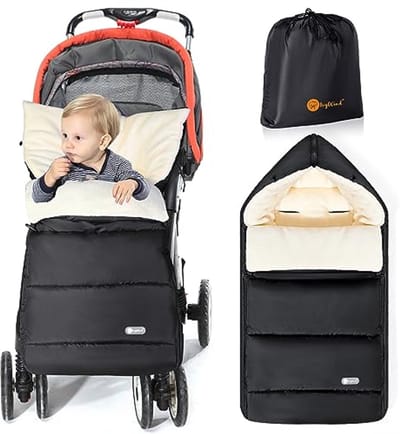 Universele Voetenzak voor Kinderwagen - Waterdichte en Winddichte Voeten met Aanpasbare Kap & Ritsen