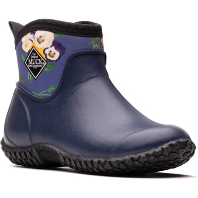 Muck Boots Muckster II Enkellaarsjes Dames Navy Rubber Wellington Boots