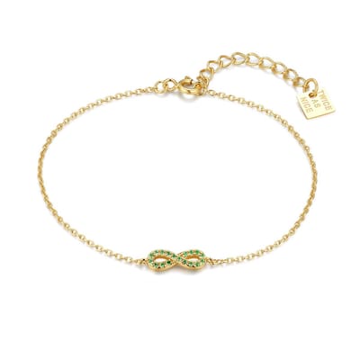 Twice As Nice Armband in zilver, oneindigheid met zirkonia Goudkleurig 16cm+3cm
