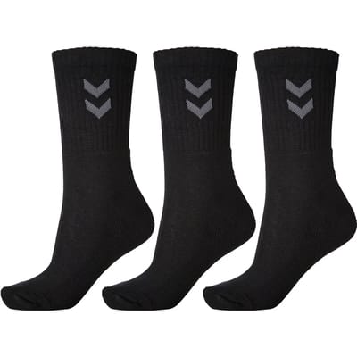 Hummel Basic Sportsokken - Maat 36-40 - Unisex - zwart/grijs