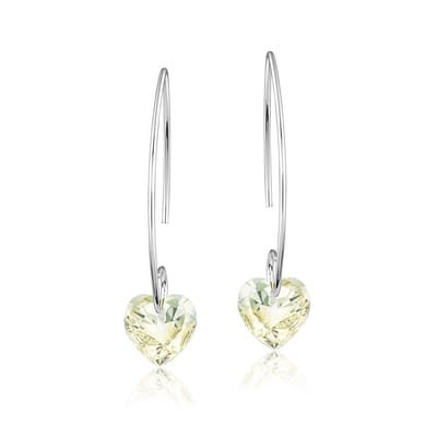 Montebello Oorbellen Liv HZ79 - Swarovski Hart - 925 Zilver Gerhod. - Ø10mm - 35mm
